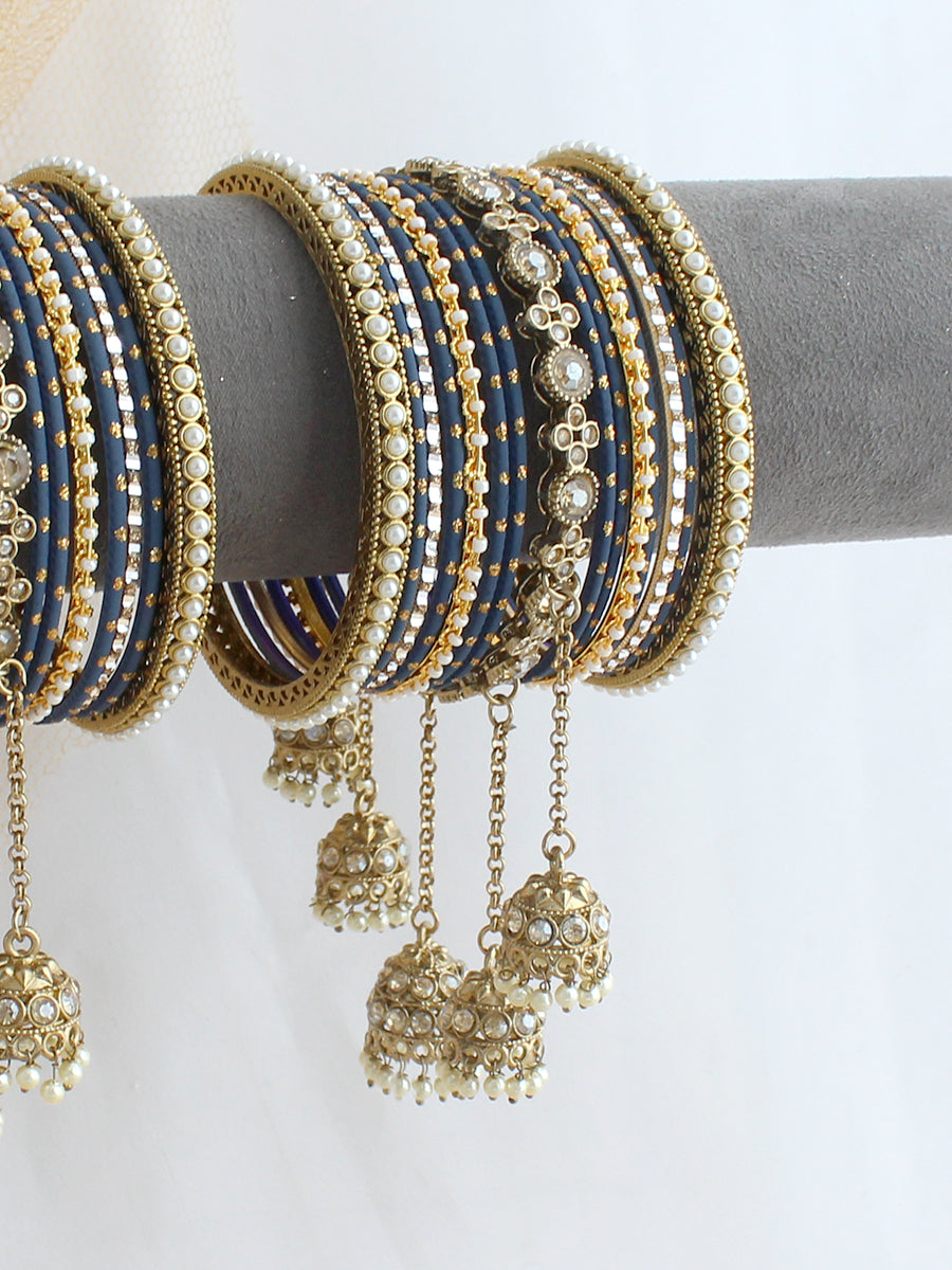 Moksha Bangle Set / Stack-Blue