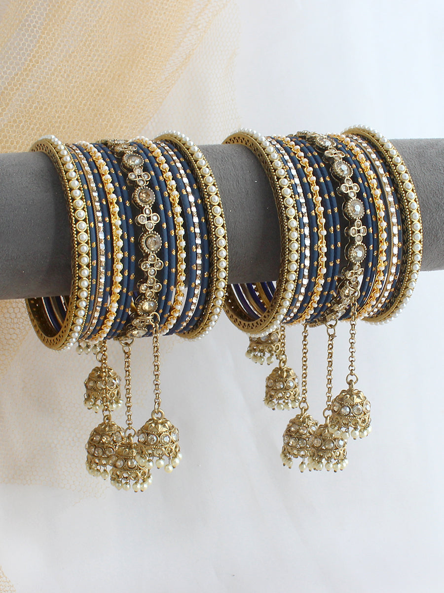 Moksha Bangle Set / Stack-Blue