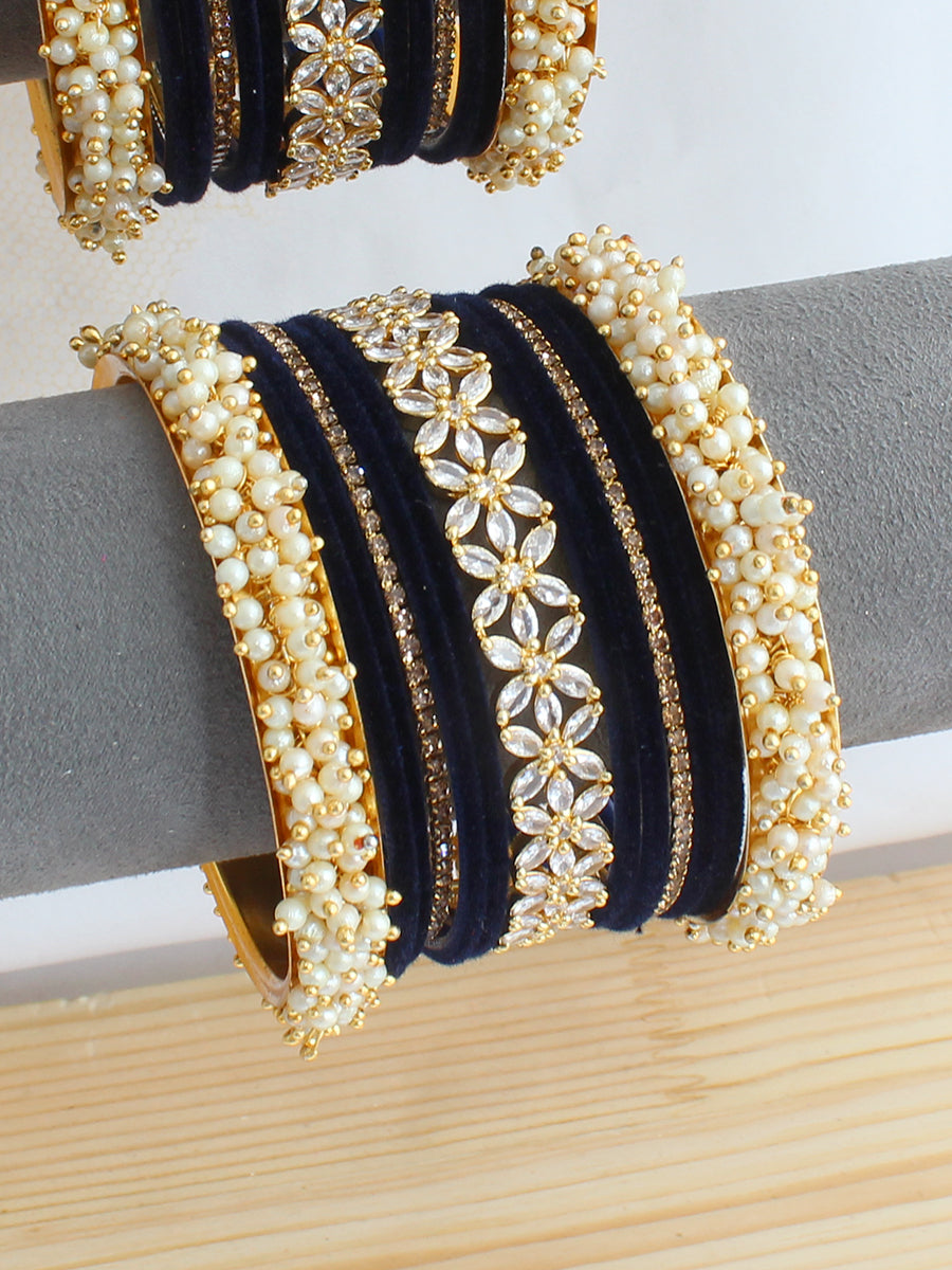 Sharvani Bangle Set / Stack-Blue