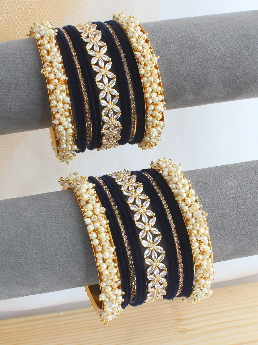 Sharvani Bangle Set / Stack-Blue