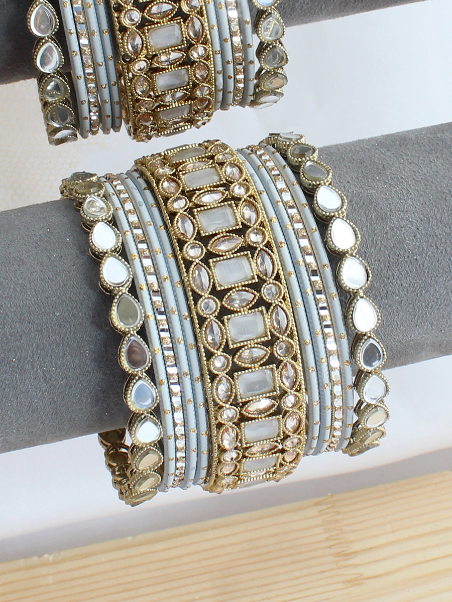 Aranya Bangle Set / Stack-Grey