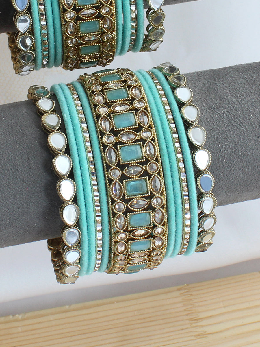 Ridhanshi Bangle Set / Stack-Mint Green