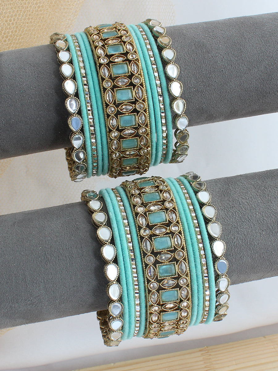 Ridhanshi Bangle Set / Stack-Mint Green