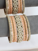 Devanshi Bangle Set / Stack-Peach