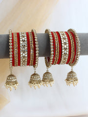 Savita Bangle Set / Stack - Red
