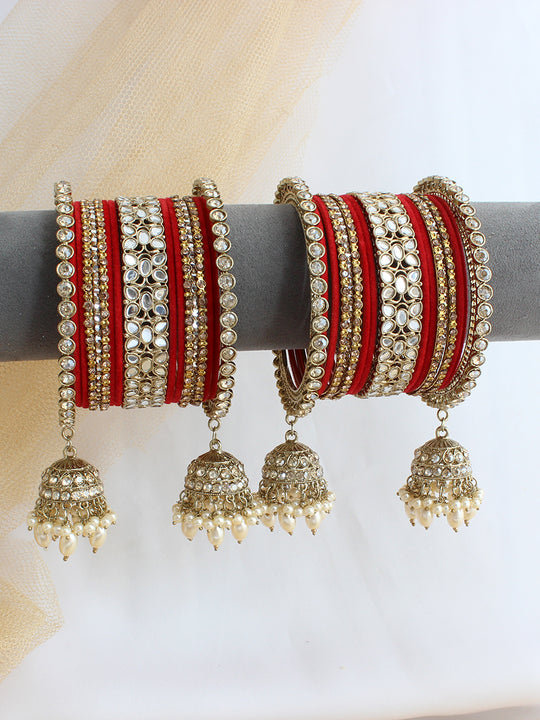 Savita Bangle Set / Stack - Red