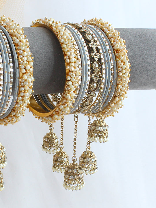 Jeesha Bangle / Stack - Grey