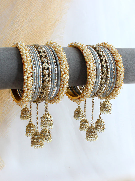 Jeesha Bangle / Stack - Grey