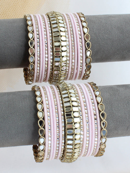Navisha Bangle Set / Stack - Pastel Pink