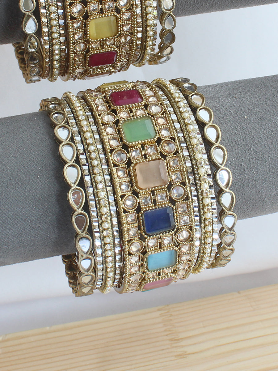 Krishti Bnagle Set / Stack - Multicolor