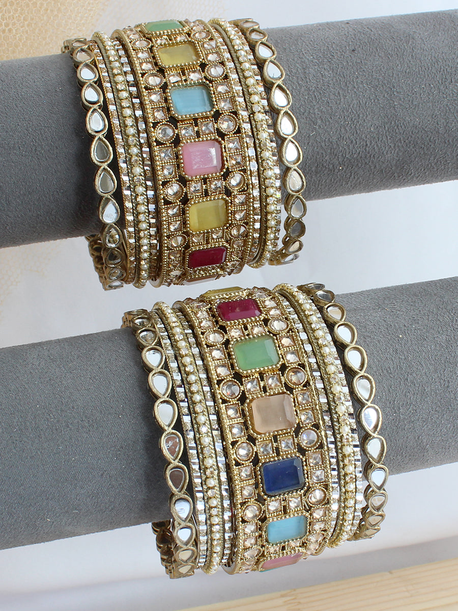 Krishti Bnagle Set / Stack - Multicolor