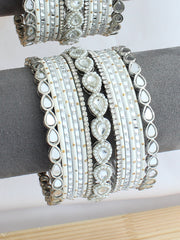Samia Bangle Set  / Stack - Silver