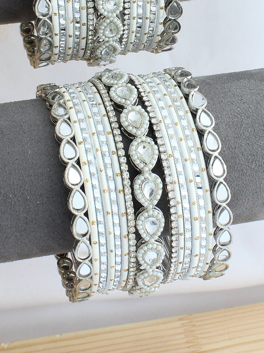 Samia Bangle Set  / Stack - Silver