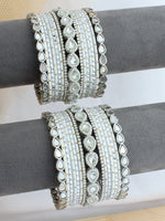 Samia Bangle Set  / Stack - Silver