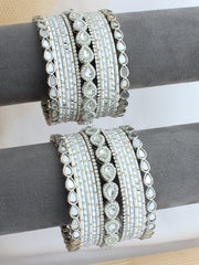 Samia Bangle Set  / Stack - Silver