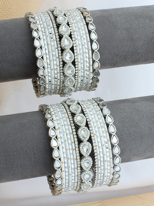 Samia Bangle Set  / Stack - Silver