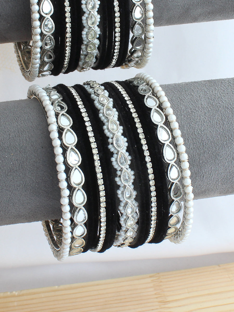 Yashna Bnagle Set / Stack - Black
