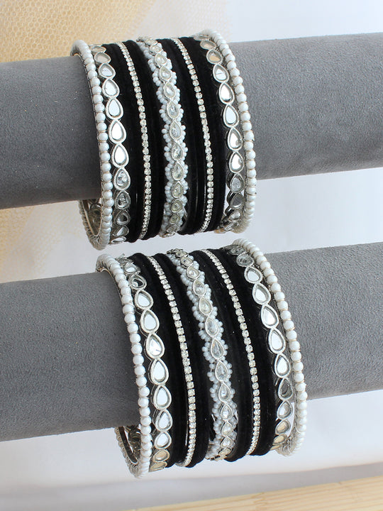 Yashna Bnagle Set / Stack - Black