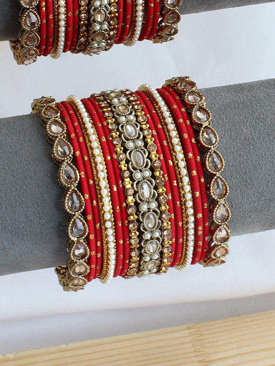 Saysha Bangle Set / Stack - Red
