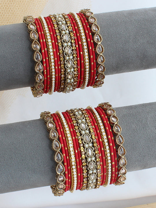 Saysha Bangle Set / Stack - Red