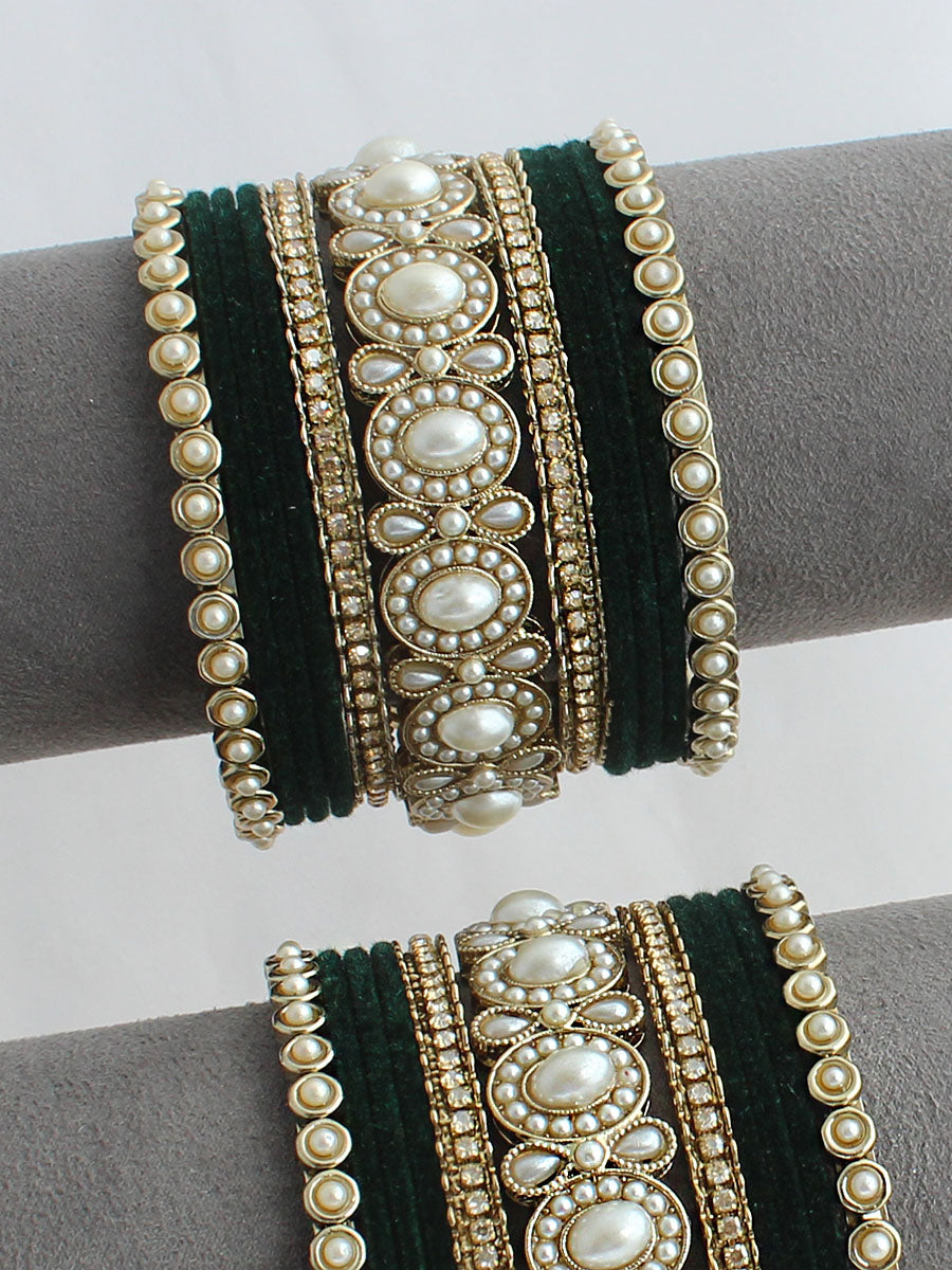 Chaaya Bangle Set / Stack-Green