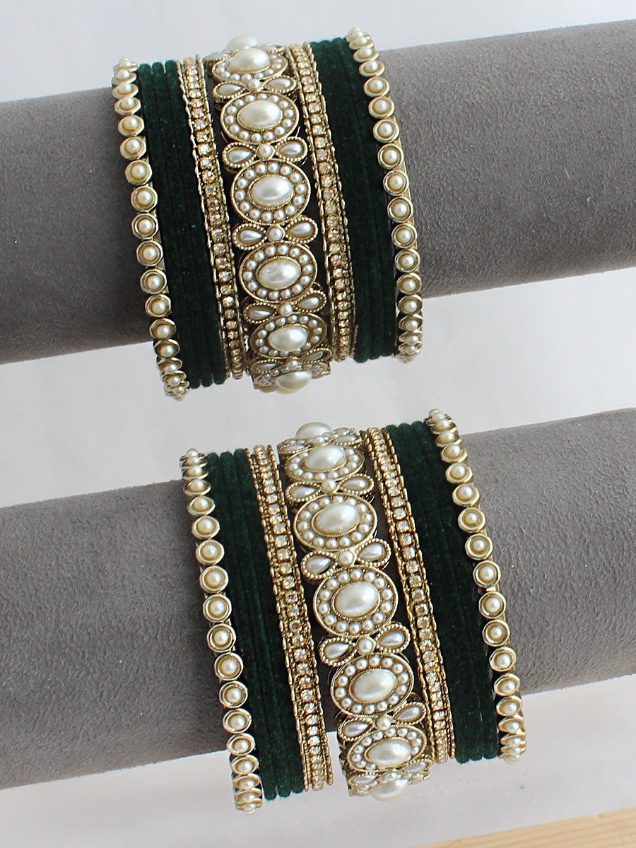 Chaaya Bangle Set / Stack-Green