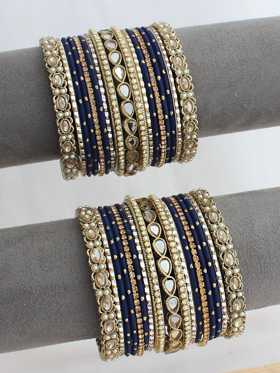 Komolika Bangle Set / Stack-Blue