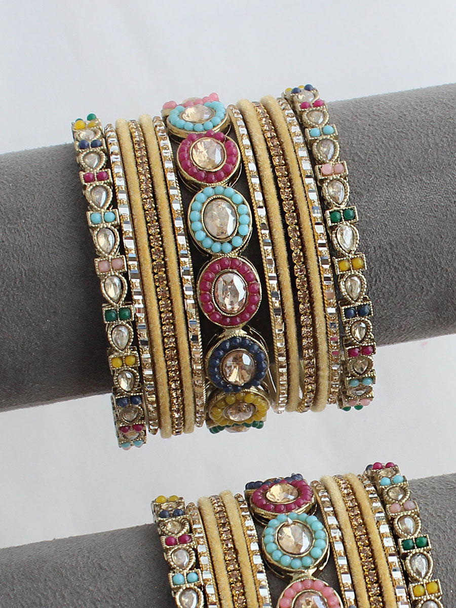 Smita Bangle Set / Stack-Multicolor