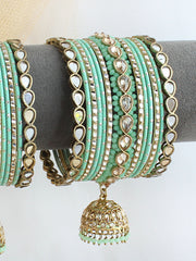 Nina Bnagle Set / Stack - Mint Green