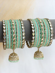 Nina Bnagle Set / Stack - Mint Green