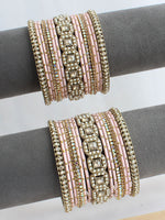 Payal Bangle Set / Stack-Peach