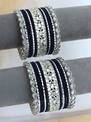 Sara Bangle Set / Stack - Navy Blue