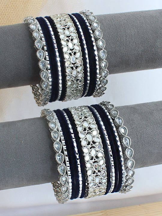 Sara Bangle Set / Stack - Navy Blue