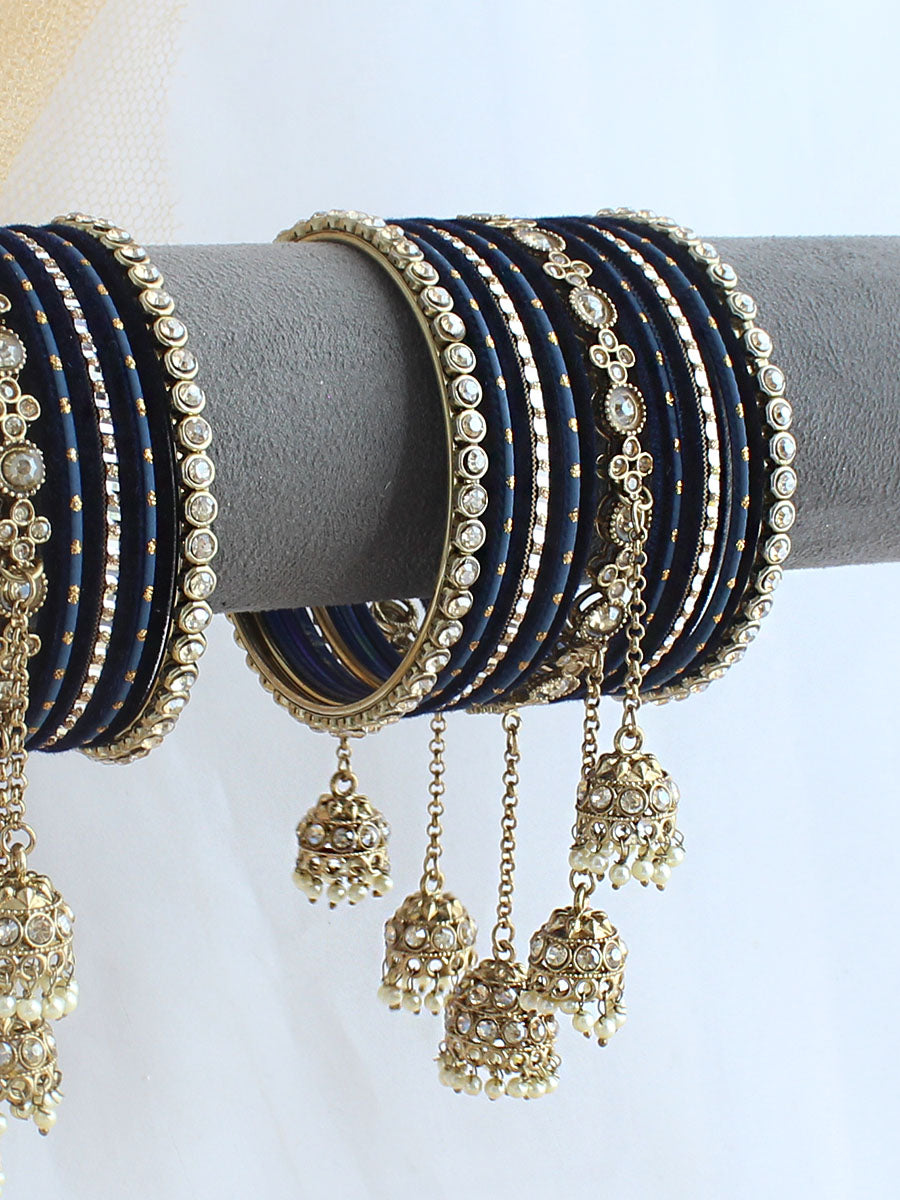 Aamna Bangle Set / Stack-Blue