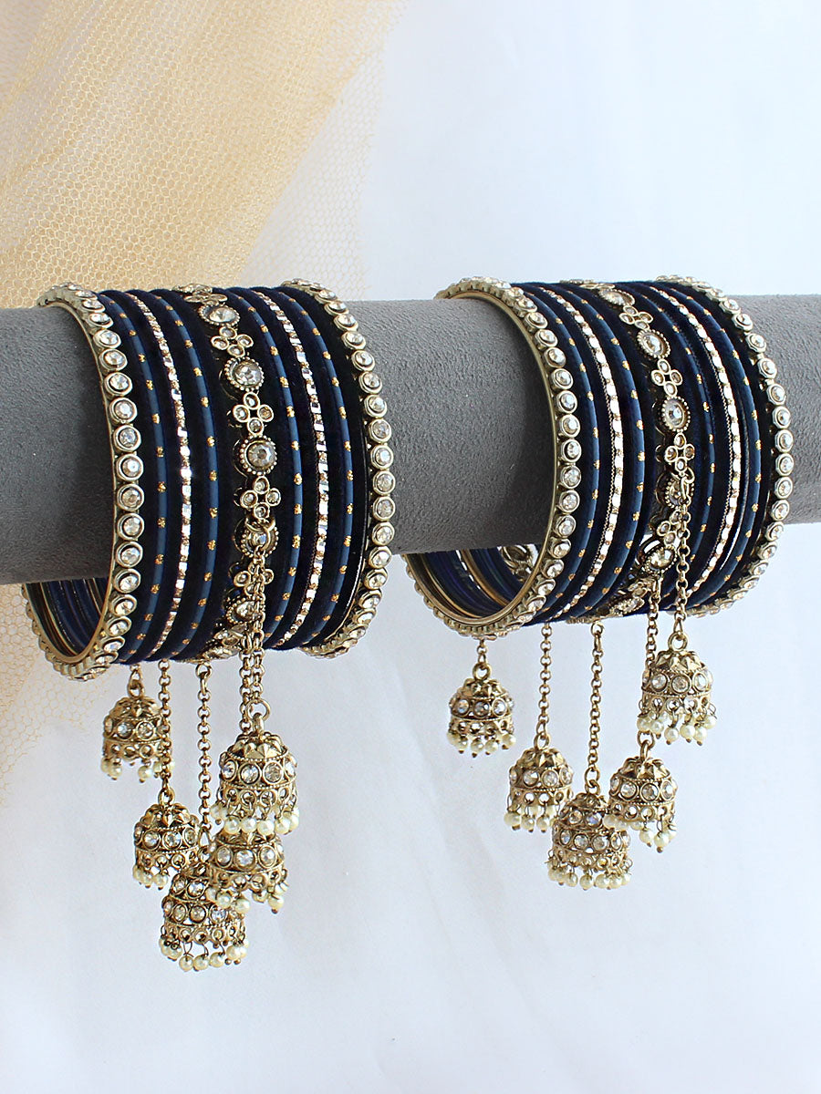 Aamna Bangle Set / Stack-Blue