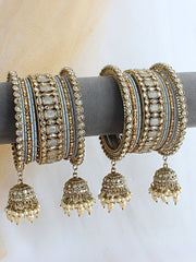 Kiran Bangle Set / Stack - Grey 