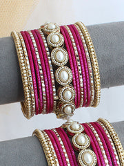 Nafisa Bangle Set / Stack - Hot Pink