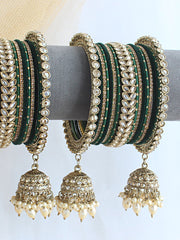 Heer Bangle Set / Stack  - Green