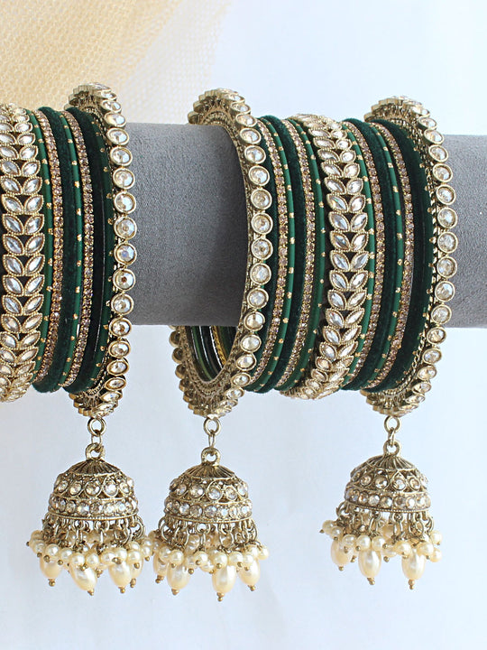 Heer Bangle Set / Stack  - Green