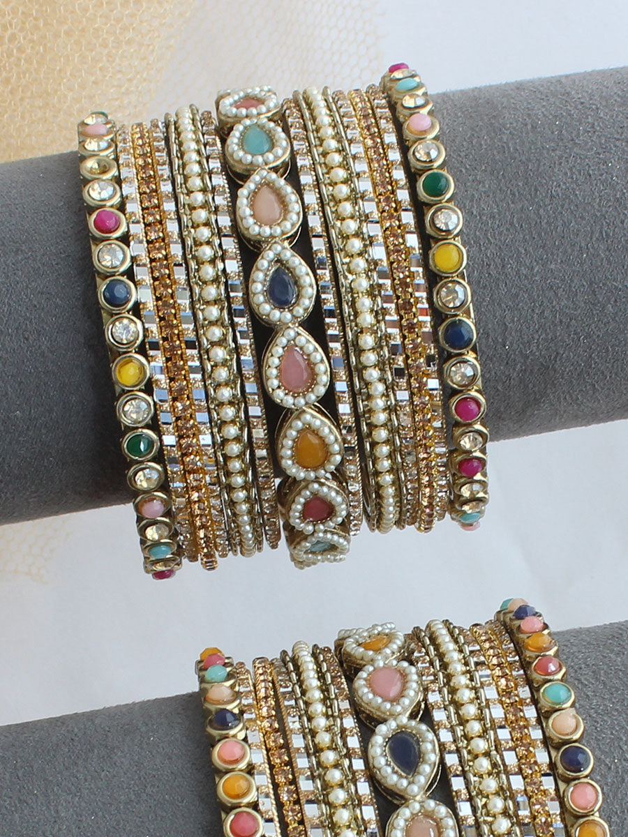 Aprajita Bangle Set / Stack-Multicolor