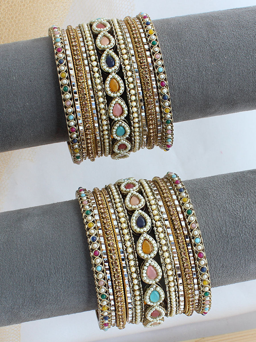 Kaushiki Bangle Set / Stack-Multicolor