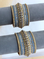 Avneet Bangle Set / Stack-Grey