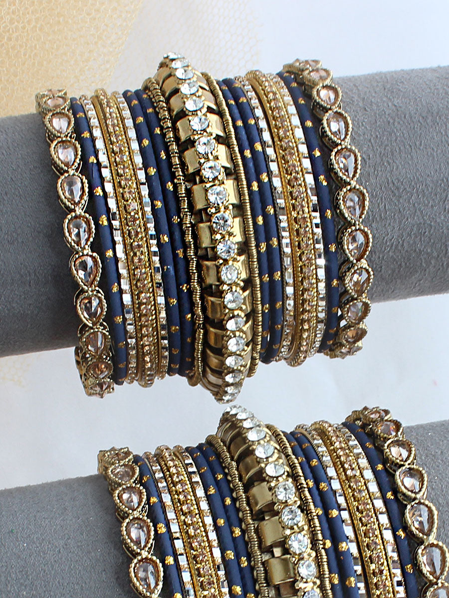 Khyati Bangle Set / Stack-Blue
