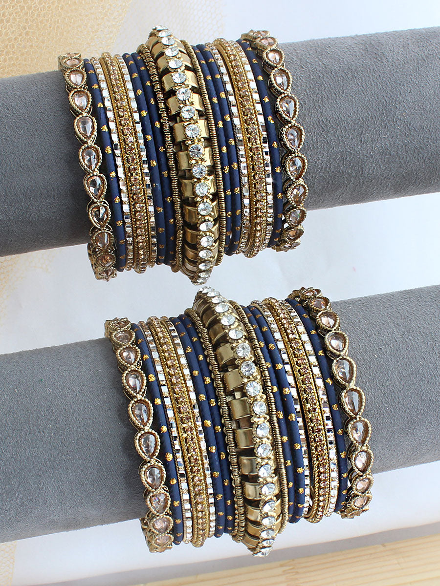 Khyati Bangle Set / Stack-Blue