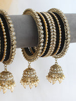 Tavisha Bangle Set-Black