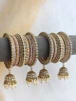 Mahima Bangle Set / Stack-Peach