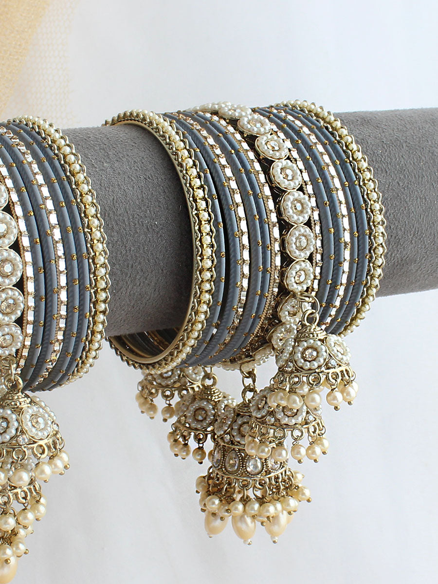 Remina Bangle Set / Stack-Grey