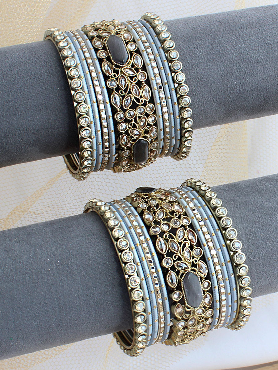 Armina Bangle Set / Stack-Grey