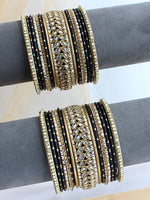 Hala Bangle Set / Stack-Black