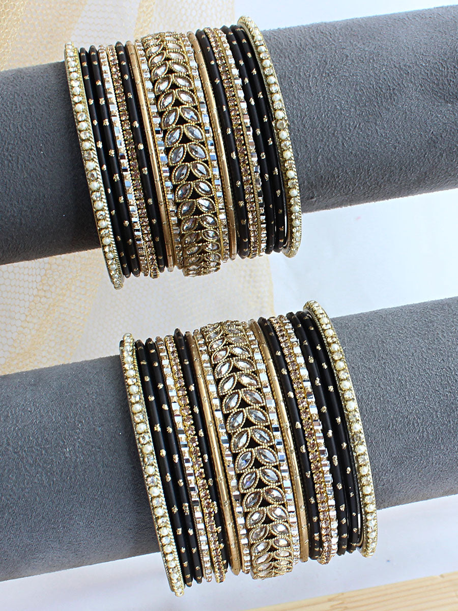Hala Bangle Set / Stack-Black